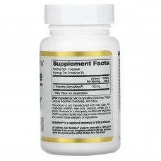 California Gold Nutrition, L-теанин, AlphaWave, поддержка расслабления, успокоение, 100 мг, 30 растительных капсул